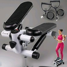 Mobiclinic Fitness Stepper 2 in 1 Widerstandsseile LCD Display 100 kg Belastung
