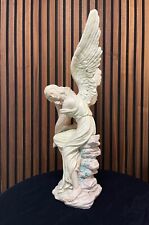 Engel Figur mit Blumen, groß, mit ausgebreiteten Flügeln, Höhe: 53 cm (Flügel)