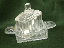 Glas 3 teilig deckeldose Senf