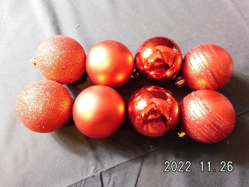 Christbaumkugeln rot stück - christbaumkugeln/rot/8,