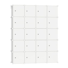 Kleiderschränke DIY Regalsystem Kunststoff Garderobenschrank Steckregal mit Tür