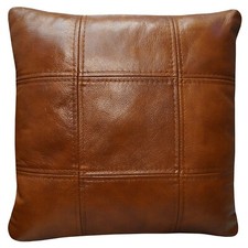 Braun Lederkissen Echt Leder
