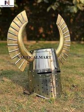 Halloween Templer Horn Fantasy Krieger Helm SCA LARP Ritter Helm Rüstung