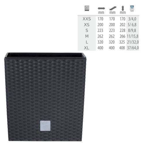 Blumentopf rattan optik - blumentopf,