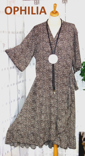 Ophilia designer kleid - designer, braun
