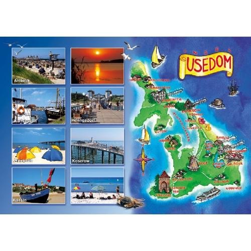 Insel usedom postkarte - insel,