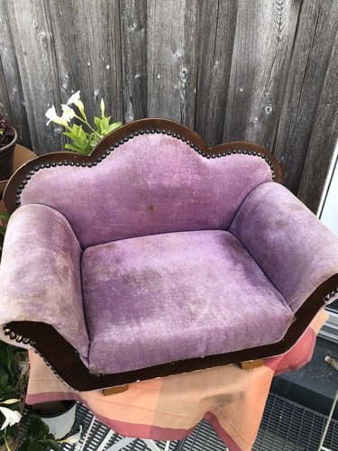 Altes puppensofa samt - samt, vintage