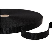 SCHWARZ ★ 15 MM / 50 METER ★ PP STARK Gurtband Taschengurt Taschenband