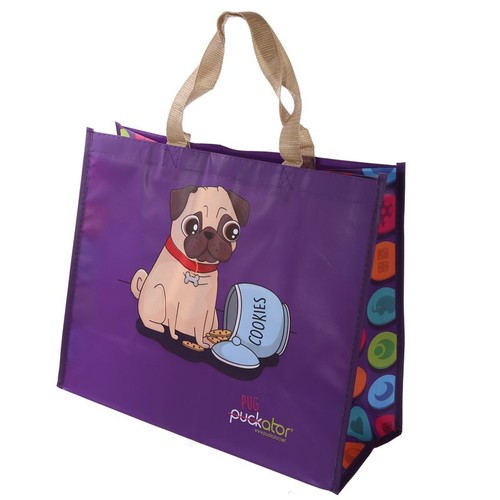 Einkaufstasche kunststoff mops - einkaufstasche,