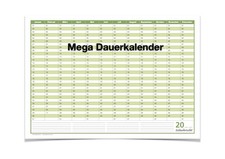MEGA DAUERKALENDER, SUPER GROSS, DIN B1 PREMIUM QUALITÄT feucht abwischbar