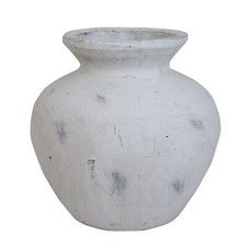 Vase 30 cm antik weiß -