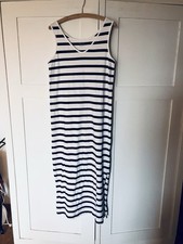 Maas Natur - Maxikleid weiß blau geringelt Gr. 40 