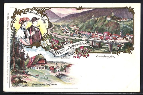 Lithographie hornberg - hornberg, /