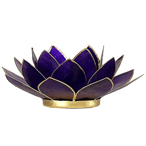 Lotus teelichthalter violett - teelichthalter,