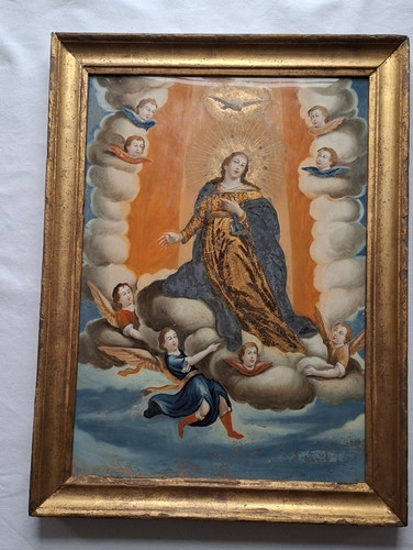 Hinterglasmalerei maria - hinterglasmalerei,