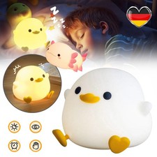 Kinder LED Nachtlicht Silikon Touch Tischleuchte Aufladbar Nachtlampe Dimmbar DE
