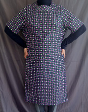 Nylon Dederon kittel Vintage Apron  M94- 70er Jahre Schlupfkittel/kleid-Rückver.