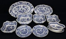 9x Hutschenreuther Zwiebelmuster Schale Servierplatte Servierteller Sauciere