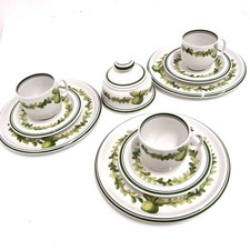 Zuckerdose Tasse Unterteller Kuchenteller Set V&B Porzellan Gallo Das Äpfelchen