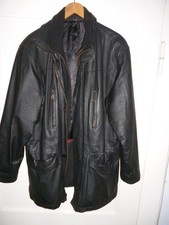 Herrenledermantel schwarz