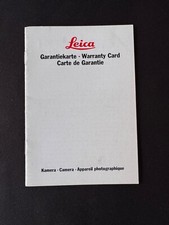 #A1297-Leica R6.2  Garantiekarte  Warranty card,