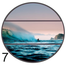 Aufkleber für VW Multifunktionstisch T5 T6 T6.1 "Surfer 1" Multivan und VW-Bus