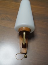 Wandlampe Midcentury Holz Teak Opalglas