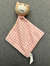 Happy People Baby Schmusetuch Katze Kuscheltuch rosa braun Schnuffeltuch Herze