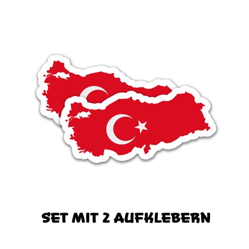 Aufkleber länderfahne - 2x,