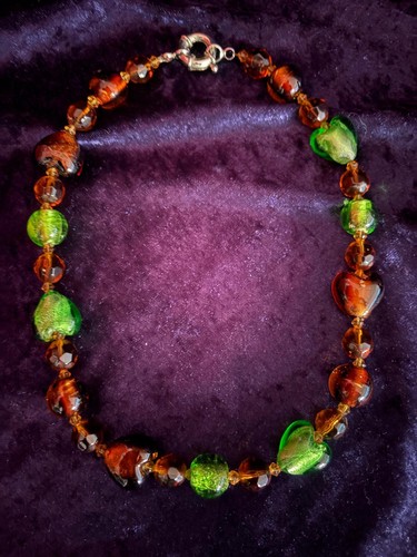 Murano halskette braun und - halskette,