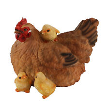 Huhn Deko Garten Huhn Figur braun m Küken Dekofiguren Garten Gartenfiguren Tiere