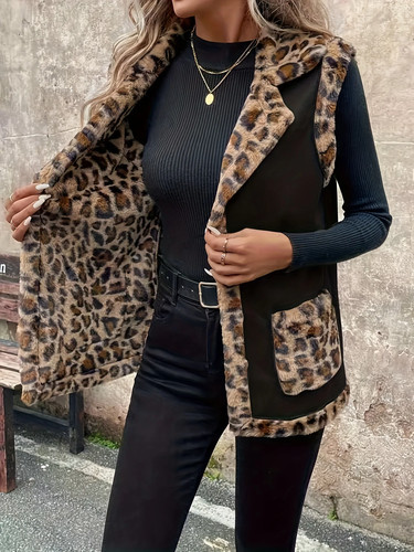 Leopardenmuster ärmellose - leopardenmuster,