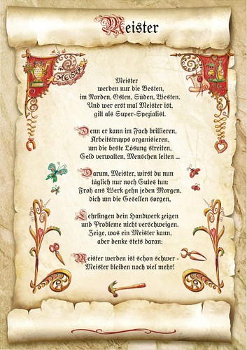 Urkunde geschenk meister - geschenk,