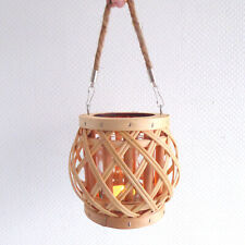 Rattan Windlicht,  Bambus Laterne, Kerzenhalter, Ostern