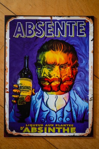 Absinth van gogh retro poster - retro,