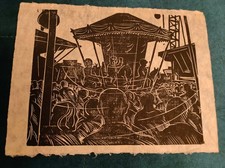 Orig. Holzschnitt Otto Fischer