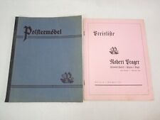 alt Sitz Polster Möbel Verkaufs- Katalog Preisliste Prager Plauen Prospekt 1936