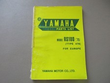 Yamaha RS 100 Handbuch Ersatzteilliste Ersatzteilkataloge Parts 478-28198-E5