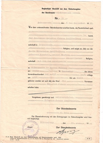 Abschrift geburtsurkunde - x1-,