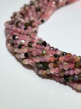 Turmalin Mix Color 2-3mm Facettierter Edelsteinstrang Qualität 40cm Naturstein