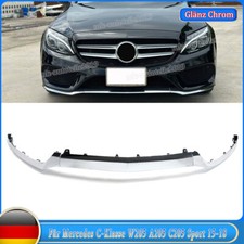 3× Für Mercedes Benz W205 2015-2018 Front Spoiler Lippe Stoßstange Set Silber