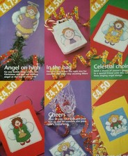 Stickvorlage, Kreuzstich, "  verschiedene Engelsdarstellungen    "  