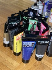 60 tlg.Mal-Bastelpaket, Farben, Mischpaletten, Pinsel,siehe Fotos