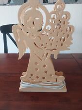  Weihnacht Deko  aus Echt Holz mit Beleuchtung guter Zustand 