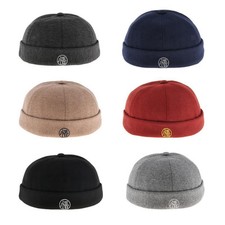 Unisex Vintage Docker Mütze Woolfilz Leon verstellbar