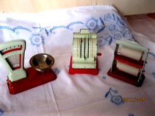 3 Teile antikes Kaufladenzubehör Metall kein Plastik