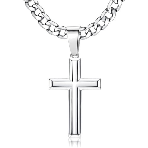 Sterlingsilber kreuz kette - kreuz,