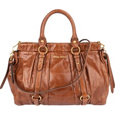 Miu Miu Brown Leather City