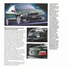 BMW INDIVIDUAL 8er E31 7er E38 5er E34 3er E36 M3 Prospekt Brochure 1995 B6