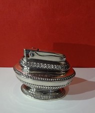 Altes RONSON QUEEN ANNE Tischfeuerzeug Benzinfeuerzeug Lighter VERSILBERT Brennt